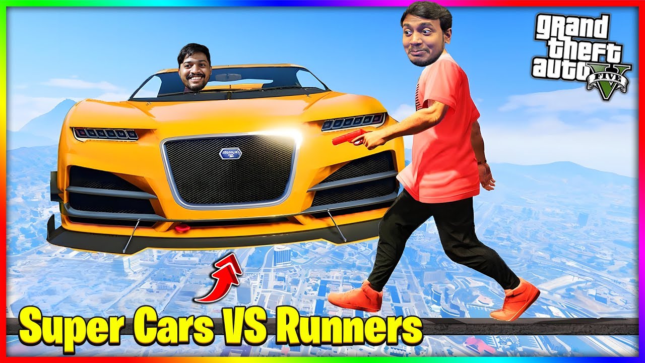 Super Cars VS Runners in GTA 5