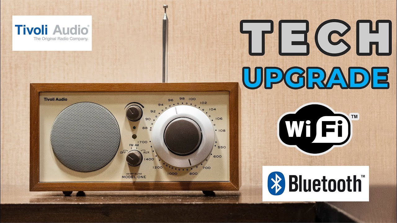 Upgrade Classic Tivoli Audio Model One with Bluetooth, Smart Wifi Outlet, and FM Antenna.