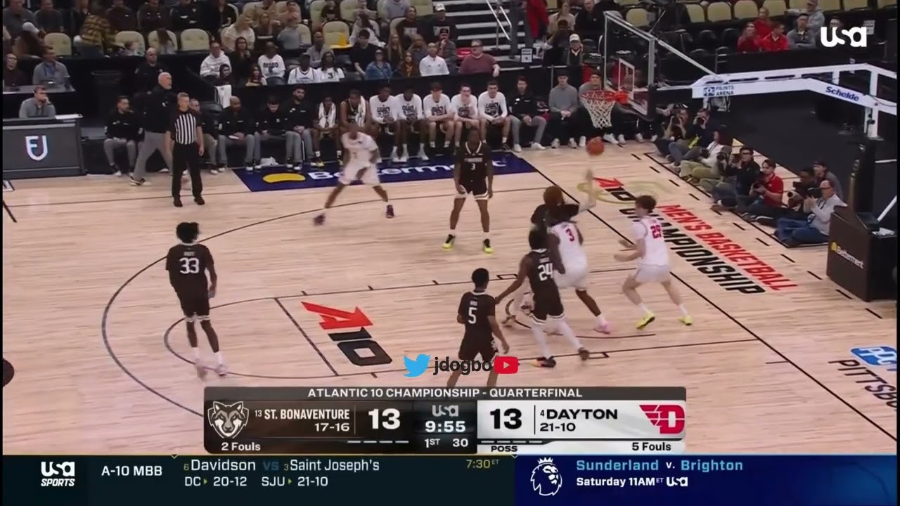 🇫🇷 Amaël L’Étang (7’1 Center) | 11 PTS • 12 REB • 2 BLK vs St. Bonaventure | A10 Tournament 