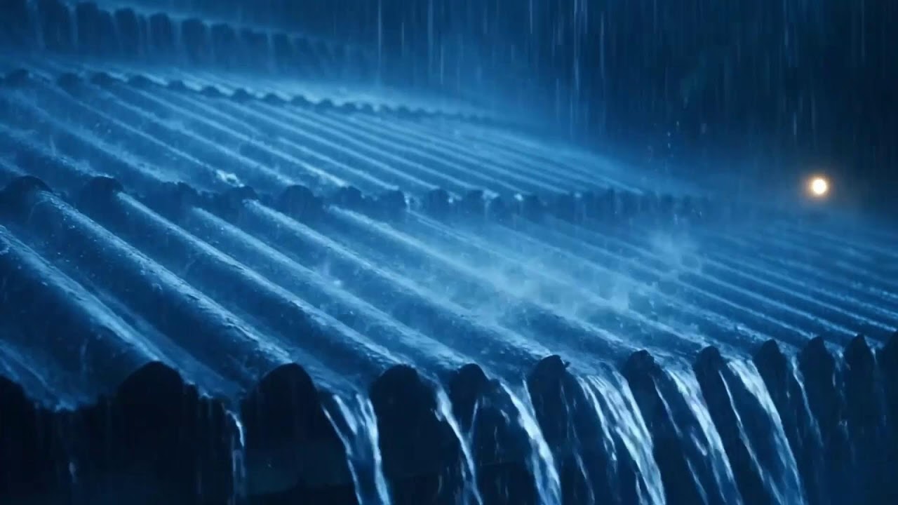 Heavy Rain Falling on a Metal Roof | Deep Sleep Rain Sounds All Night 4K