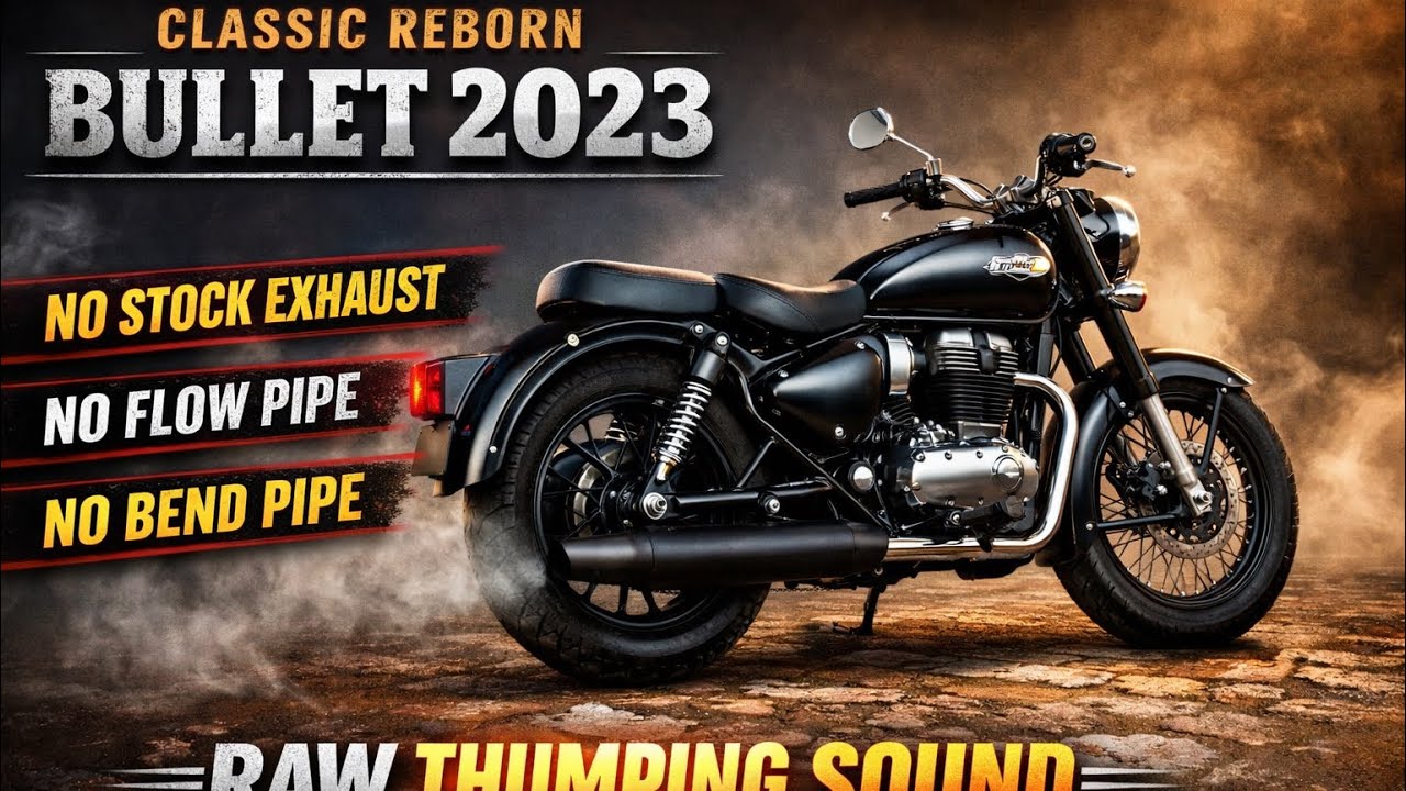 Classic Reborn Bullet 2023 RAW Sound 🔥 | No Stock Exhaust | No Flow Pipe | No Bend Pipe