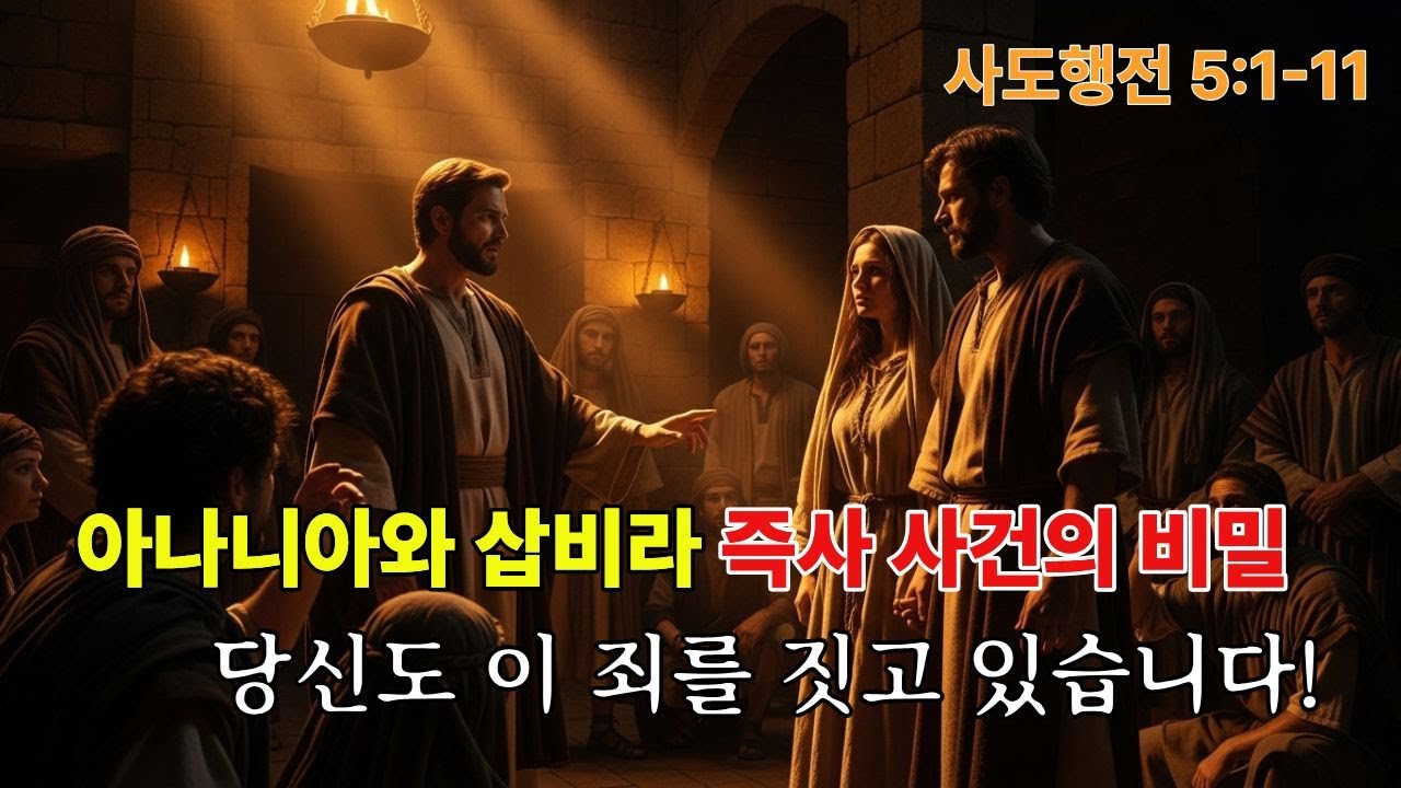 아나니아와 삽비라의 충격적 죽음 | 은혜 시대에 왜 즉각 심판? #아나니아와삽비라 #사도행전5장 #성령을속이는죄
