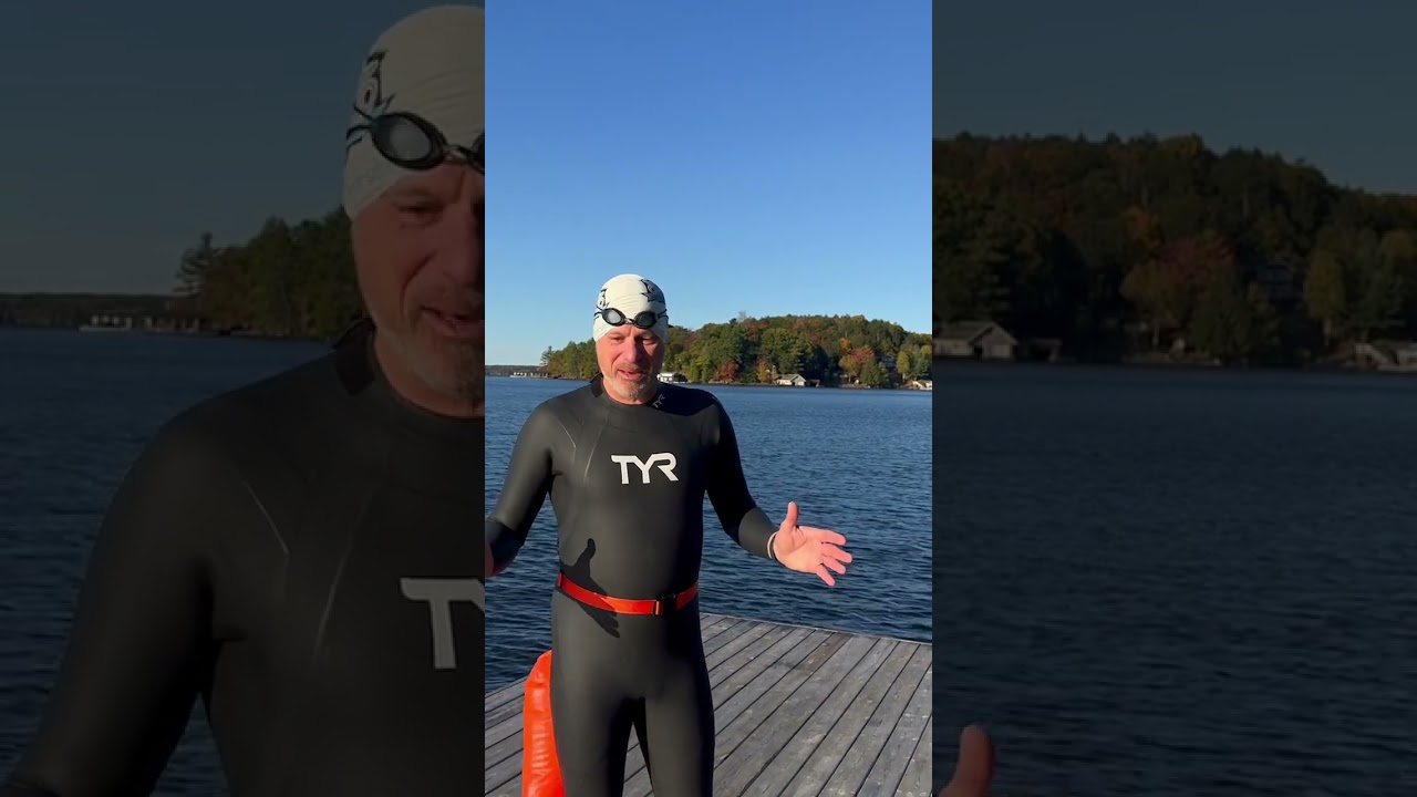 Open water swimming on Lake Muskoka #resilient