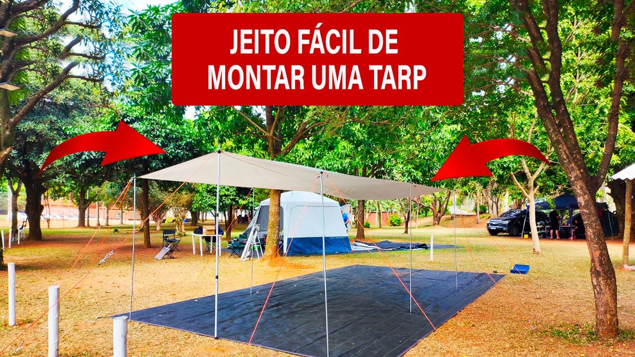 VEJA COMO É FÁCIL MONTAR UMA TARP PARA COBERTURA DE ACAMPAMENTO