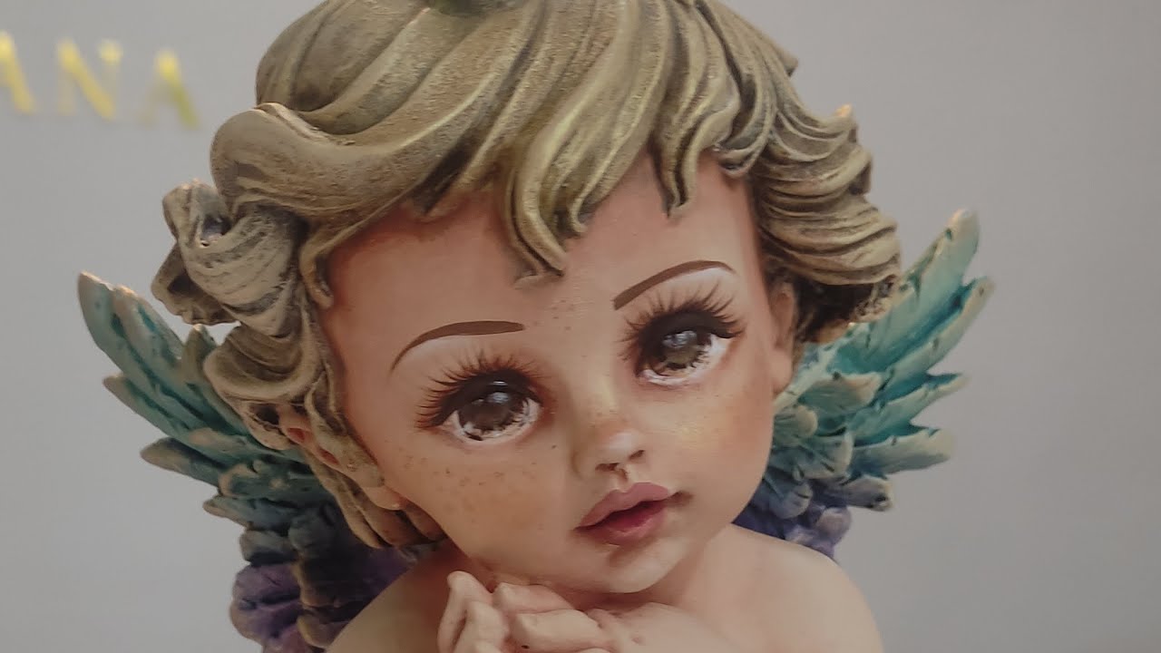 Cómo pintar los ojos en una pieza religiosa? Cómo pintar las alas de un  Ángel? aquí el paso a paso😊