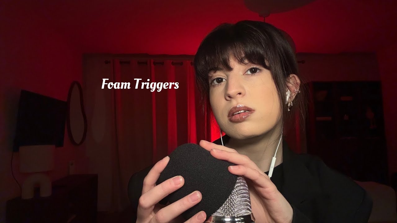 ASMR | Foam Cover Triggers [ Mic Tapping, Mic Scratching, Gripping, Pumping, Swirling ]