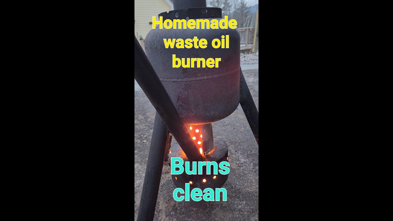 Home made clean burning waste oil burner. DIY WMO WVO. In progress