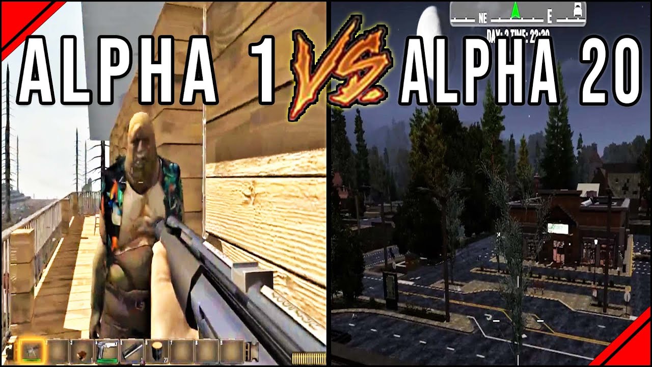 7 Days to Die Alpha 20 vs Alpha 1 Evolution (2013 vs 2021)