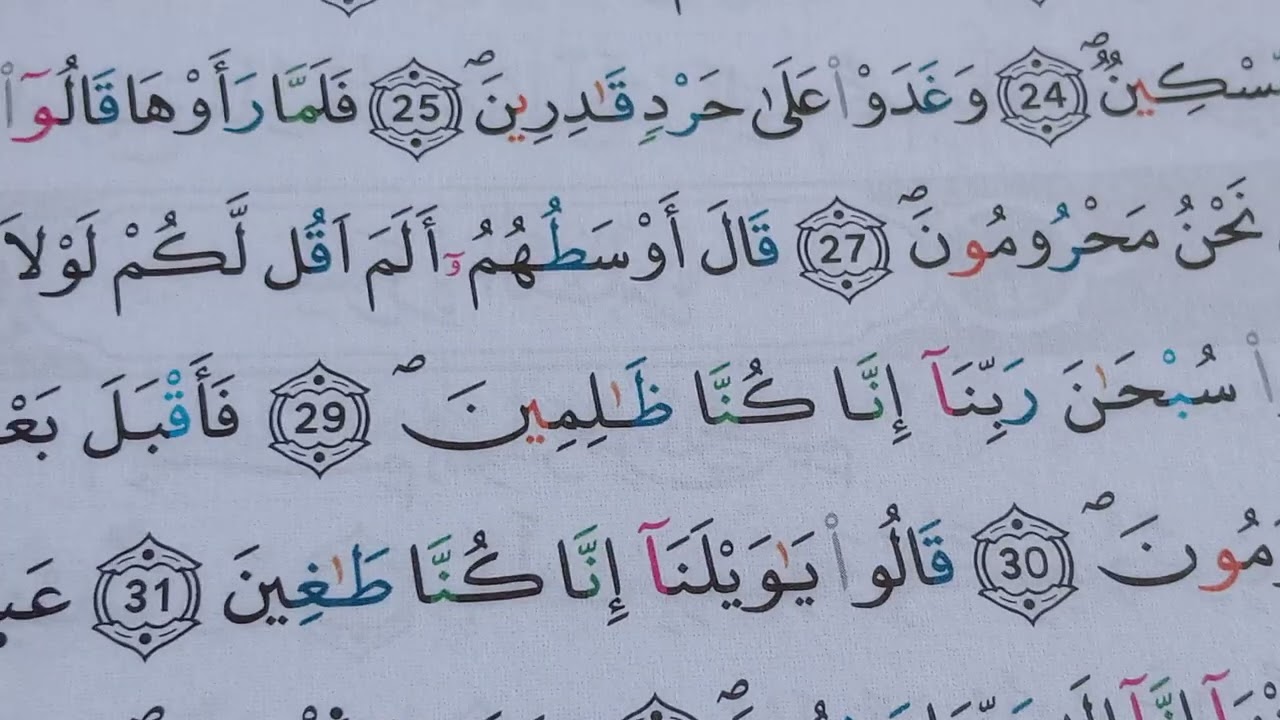 ما تيسر من سورة القلم 
