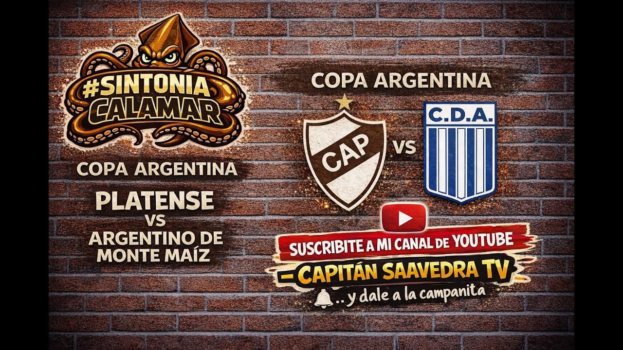 SINTONÍA CALAMAR l PLATENSE vs ARGENTINO DE MONTE MAÍZ | EN VIVO 🦑 Relatos de Julián Amerise