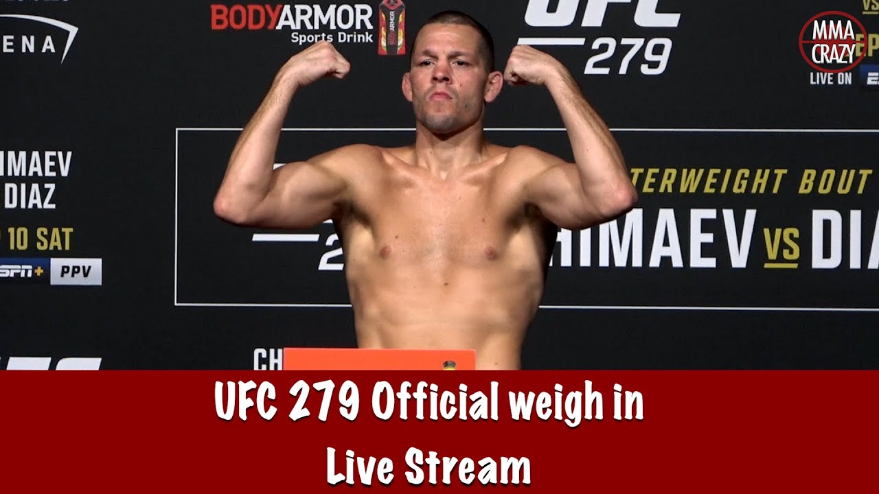UFC 279: Chimaev vs. Diaz Official weigh-ins Live Stream