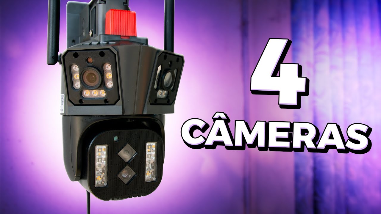 CÂMERA DE SEGURANÇA ABSURDA! 4 CAMERAS, RASTREAMENTO, ZOOM DE 10X E PREÇO SENSACIONAL!
