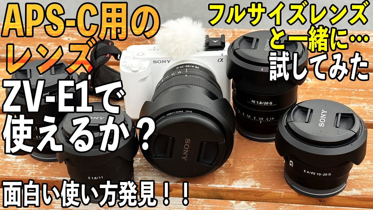 【必見APS-C用レンズを使う】検証、フルサイズセンサーでも条件付きで使用できる【SONY ZV-E1】574日