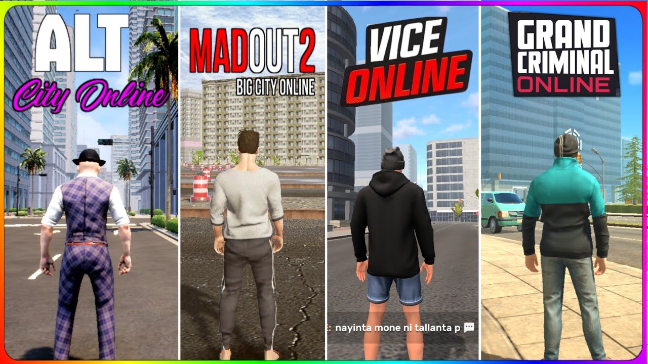 MadOut2 Big City Online vs Grand Criminal Online vs Vice Online vs Alt City Online [ Comparison ]