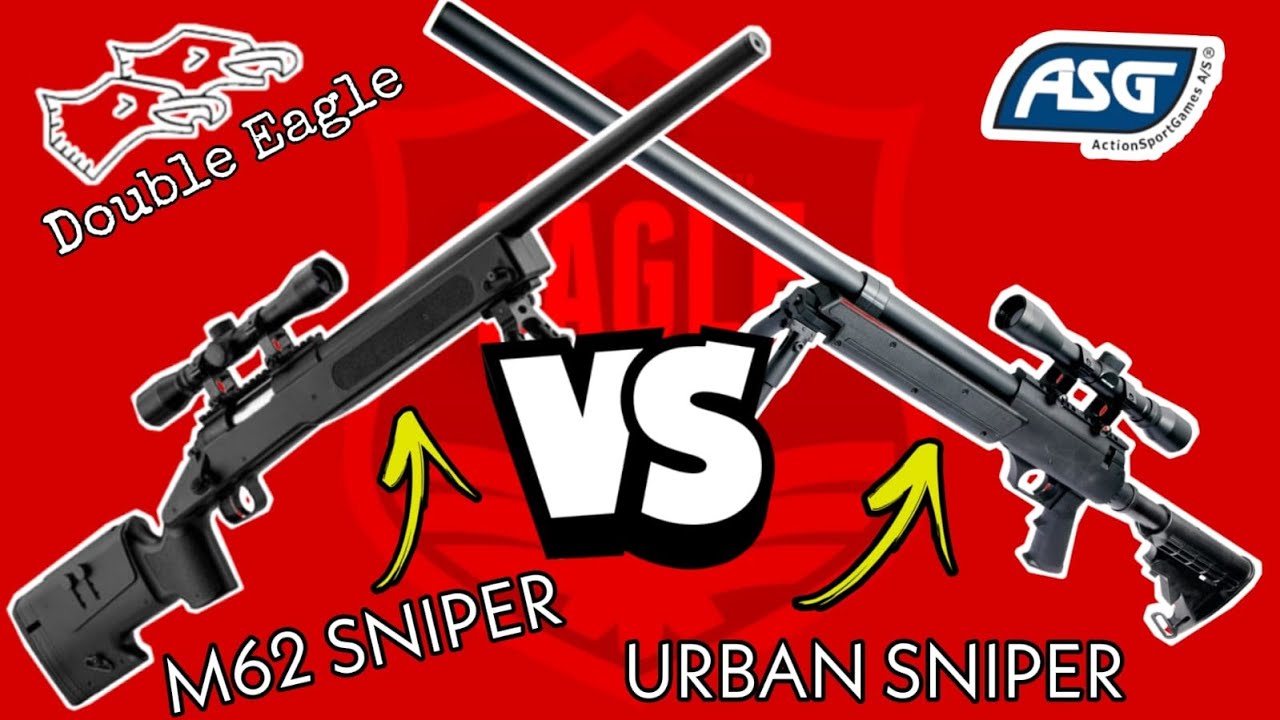 AIRSOFT SNIPER COMPARISON REVIEW AND TEST WITH HUMAN TARGET