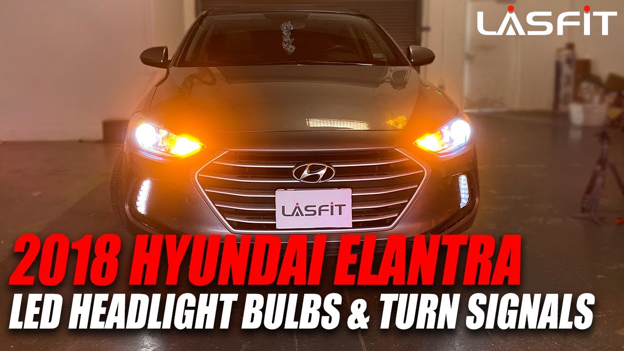 2018 Hyundai Elantra headlight low beam & Turn Signals | How to quickly change to LED bulbs?