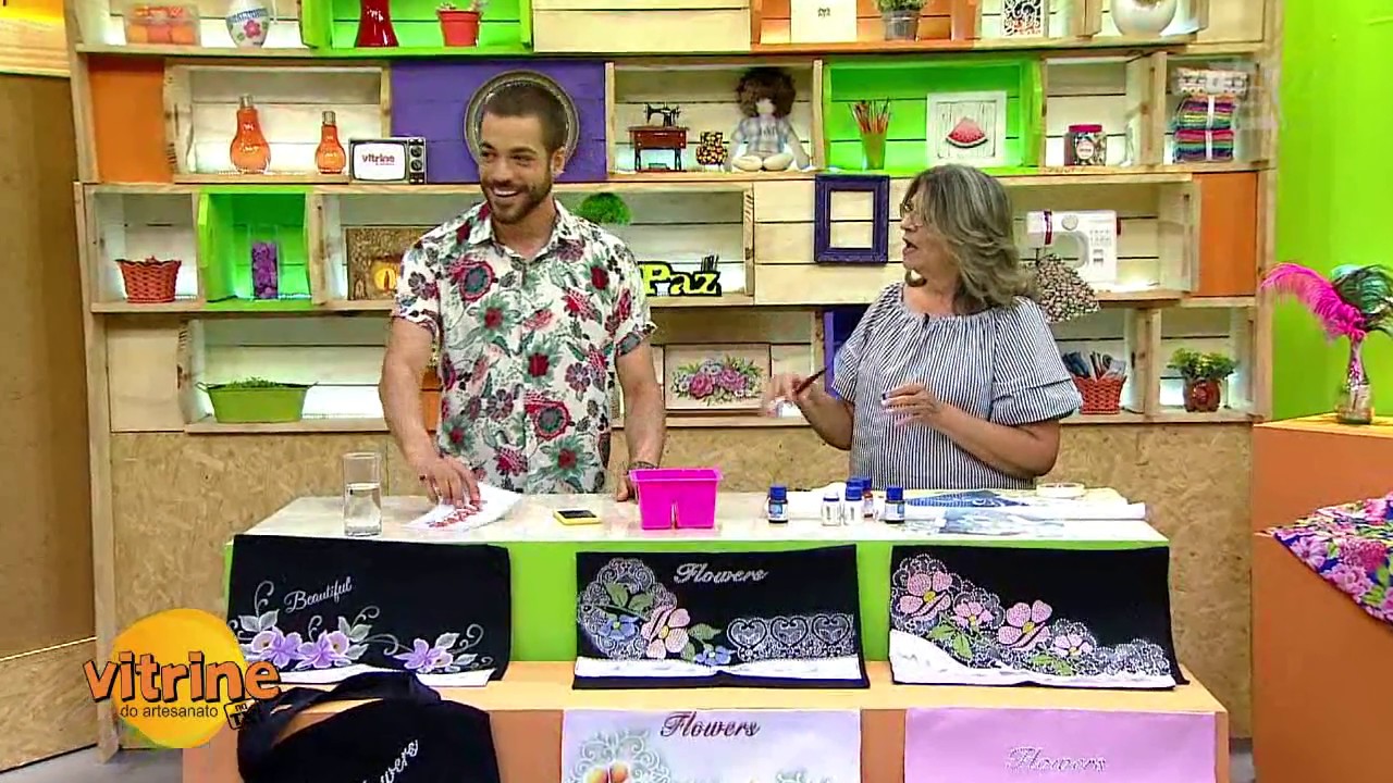 Pintura Flores com Lili Negr&atilde;o | Vitrine do Artesanato na TV