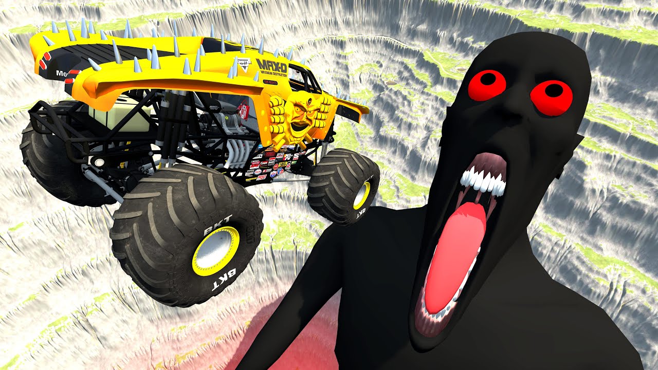 Cars vs House Head | Escape from House Head | Car Ride Chase | BeamNG Drive SCP096