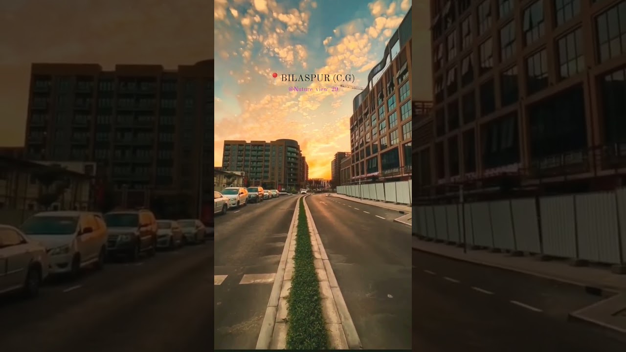 #bilaspur #chhattisgarh #views #nuture #sunset #road #enjoyment #likeforlikes #video #tremding #like