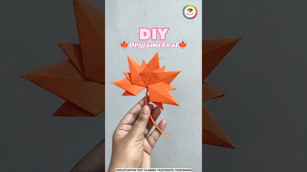 Листок оригами своими руками 🍁 | Ситуационный тест NIFT | Подготовка к тесту NID Studio | Моделир...