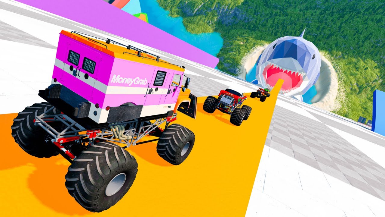 Epic Monster Truck Jumps & Crashes at High Speed | BeamNG Drive #020