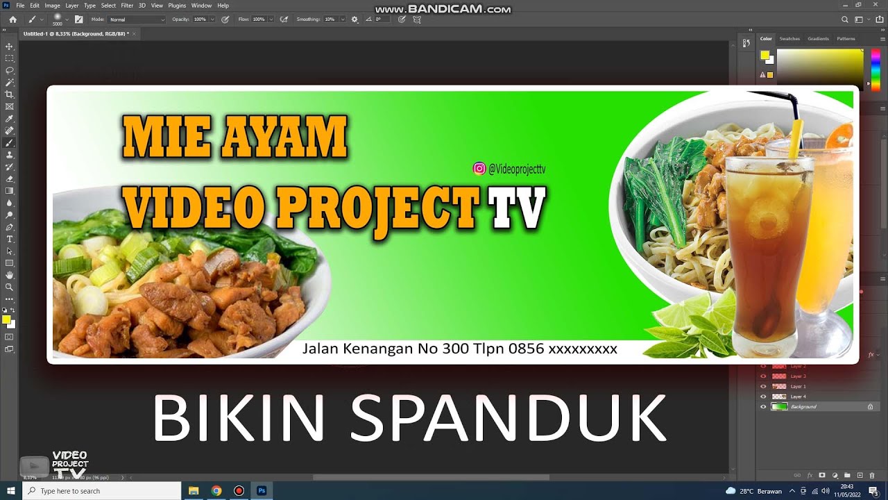 BIKIN SPANDUK MIE AYAM
