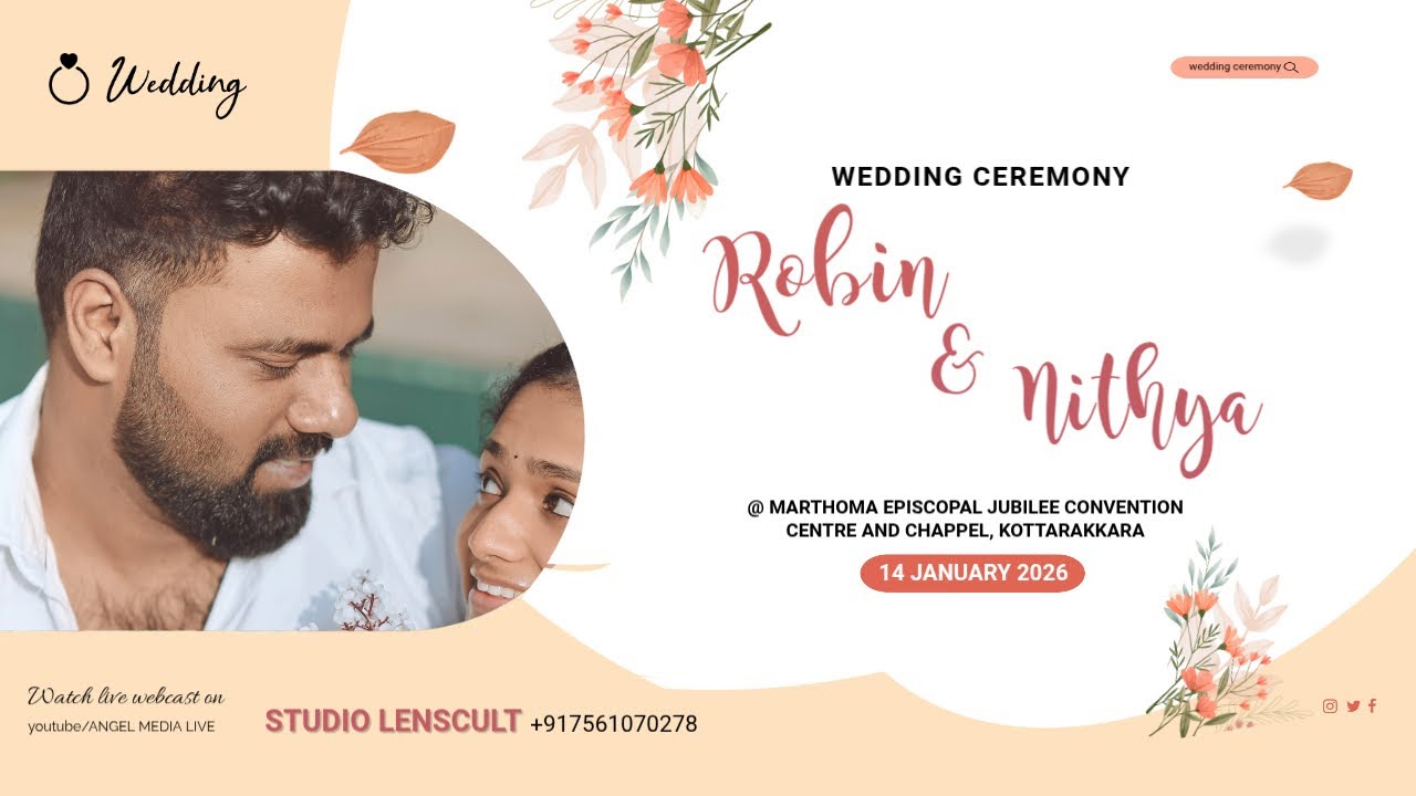 WEDDING CEREMONY OF ROBIN BABU & NITHYA ANNA VARGHESE | 14-01-2026 | STUDIO LENSCULT