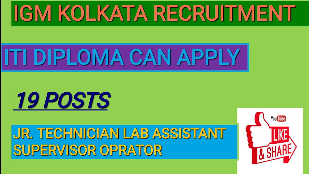 IGM Kolkata Recruitment 2022- Apply Online, Salary