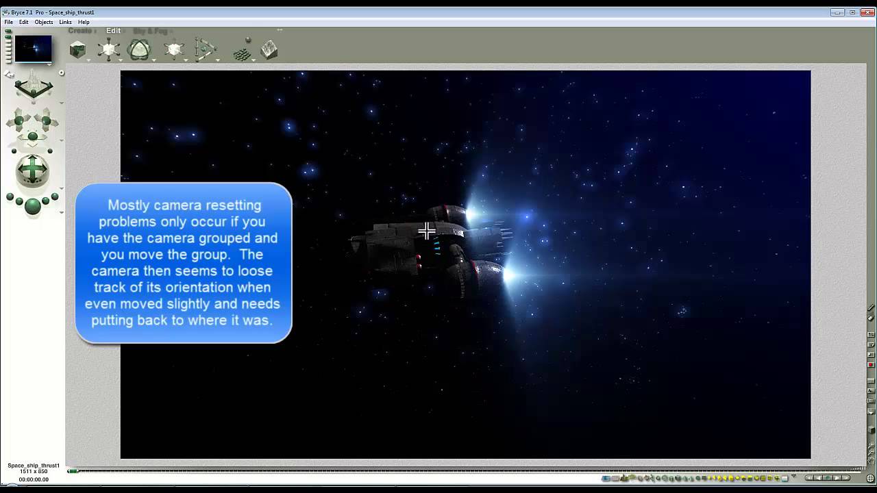 Bryce Made Easy -  SFX spaceship thrust - by David Brinnen.