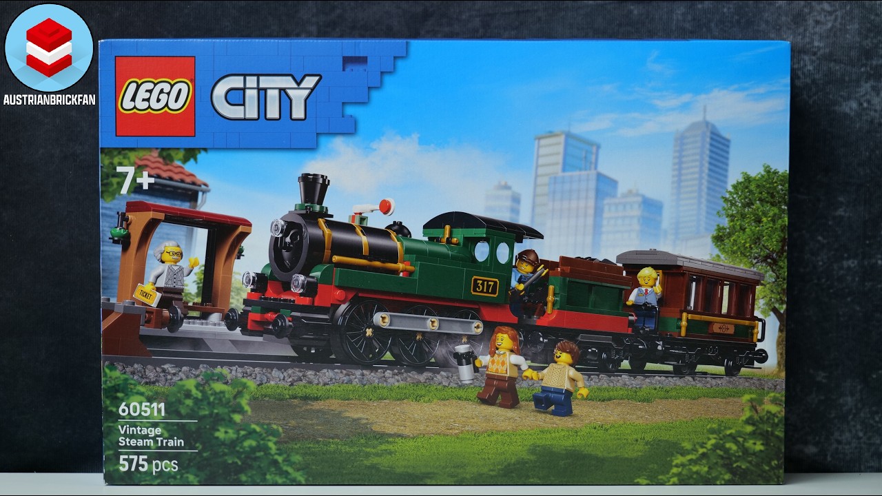 LEGO City 60511 Vintage Steam Train - LEGO Speed Build Review