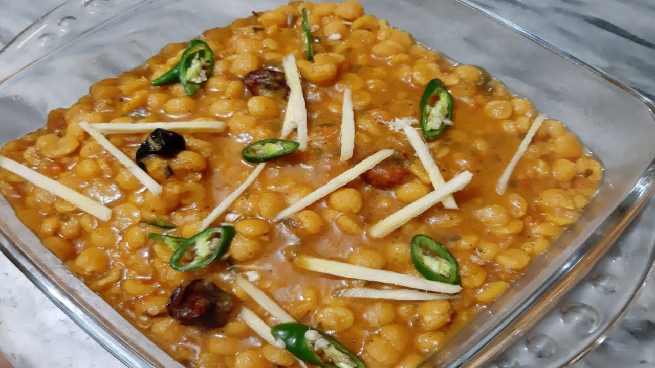 Dhaba Style Daal Chana Recipe | Fry Daal Chana By Kitchen With Mehru | Daal Chana Masala