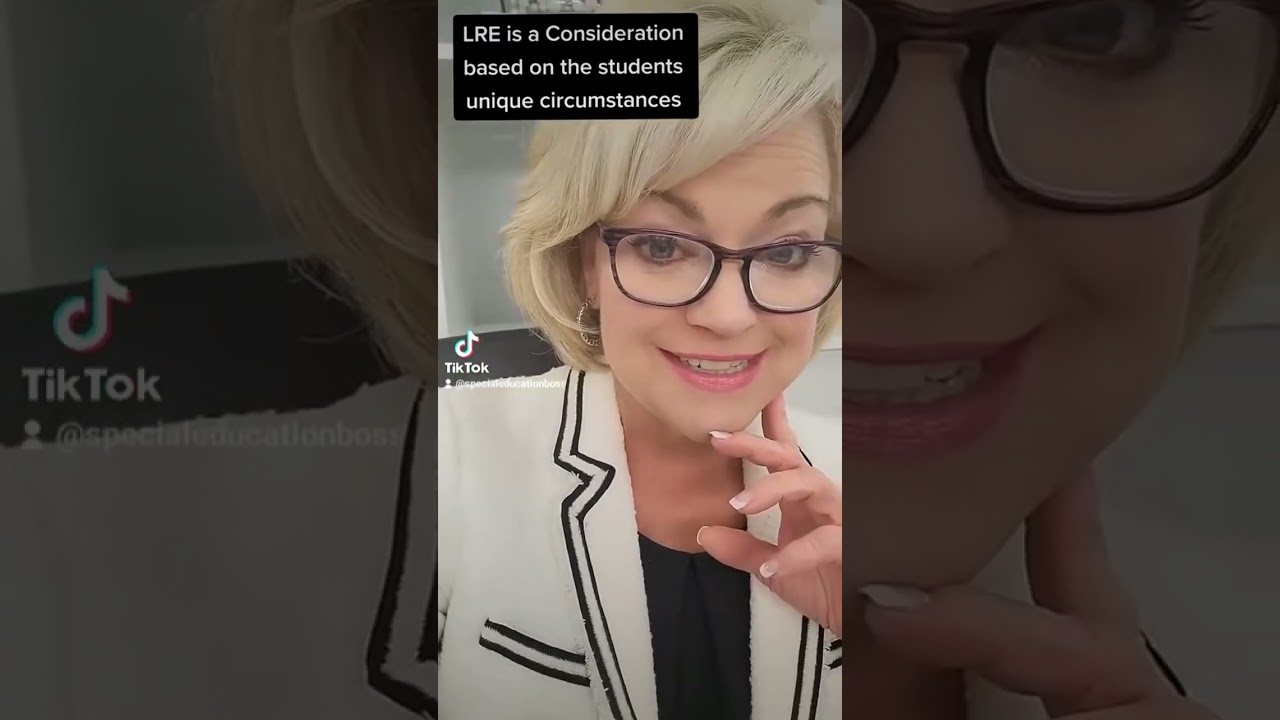 LRE= Most Supportive Setting, think about it that way then think about the needs of that student