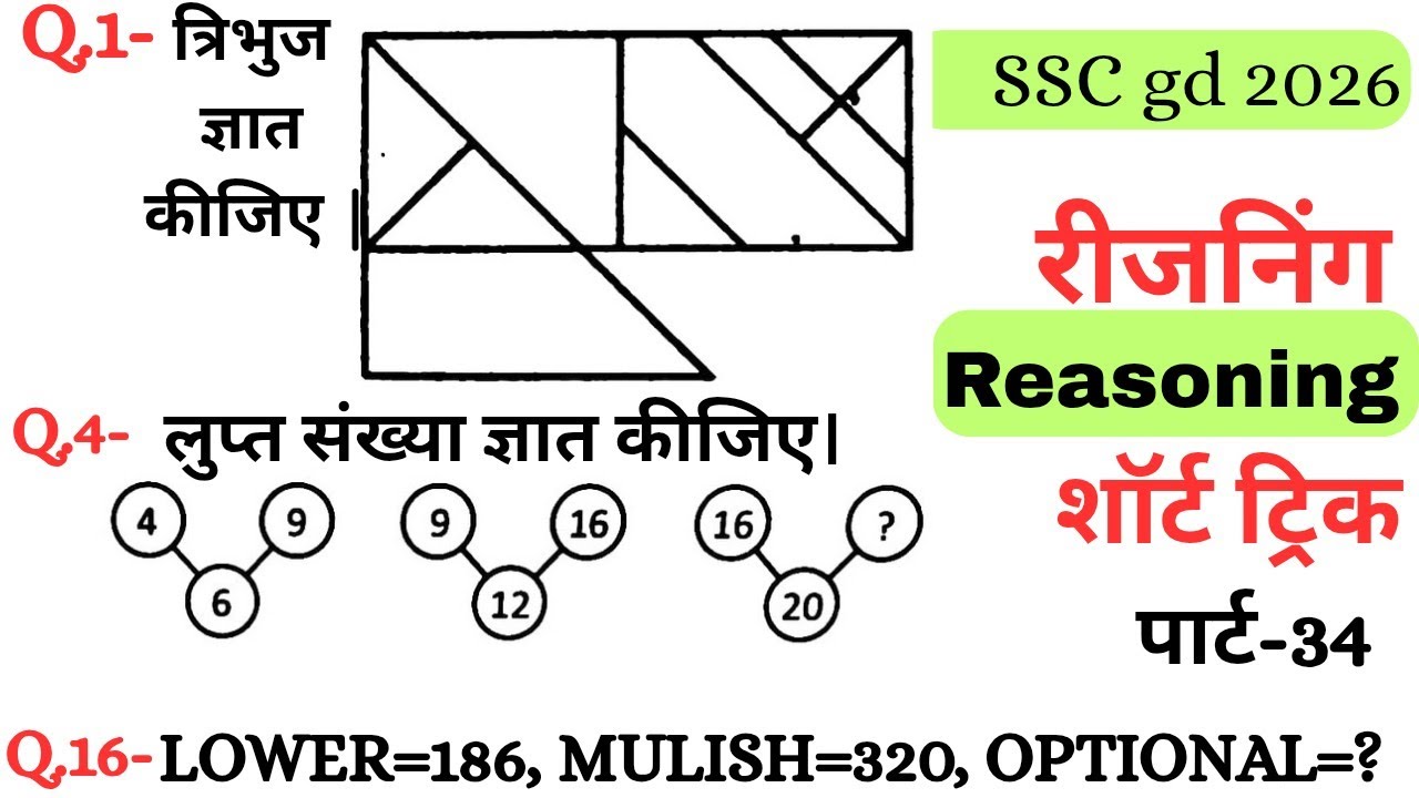 Reasoning प्रैक्टिस Set–34|| SSC gd reasoning|| ntpc reasoning|| reasoning||  reasoning practice set