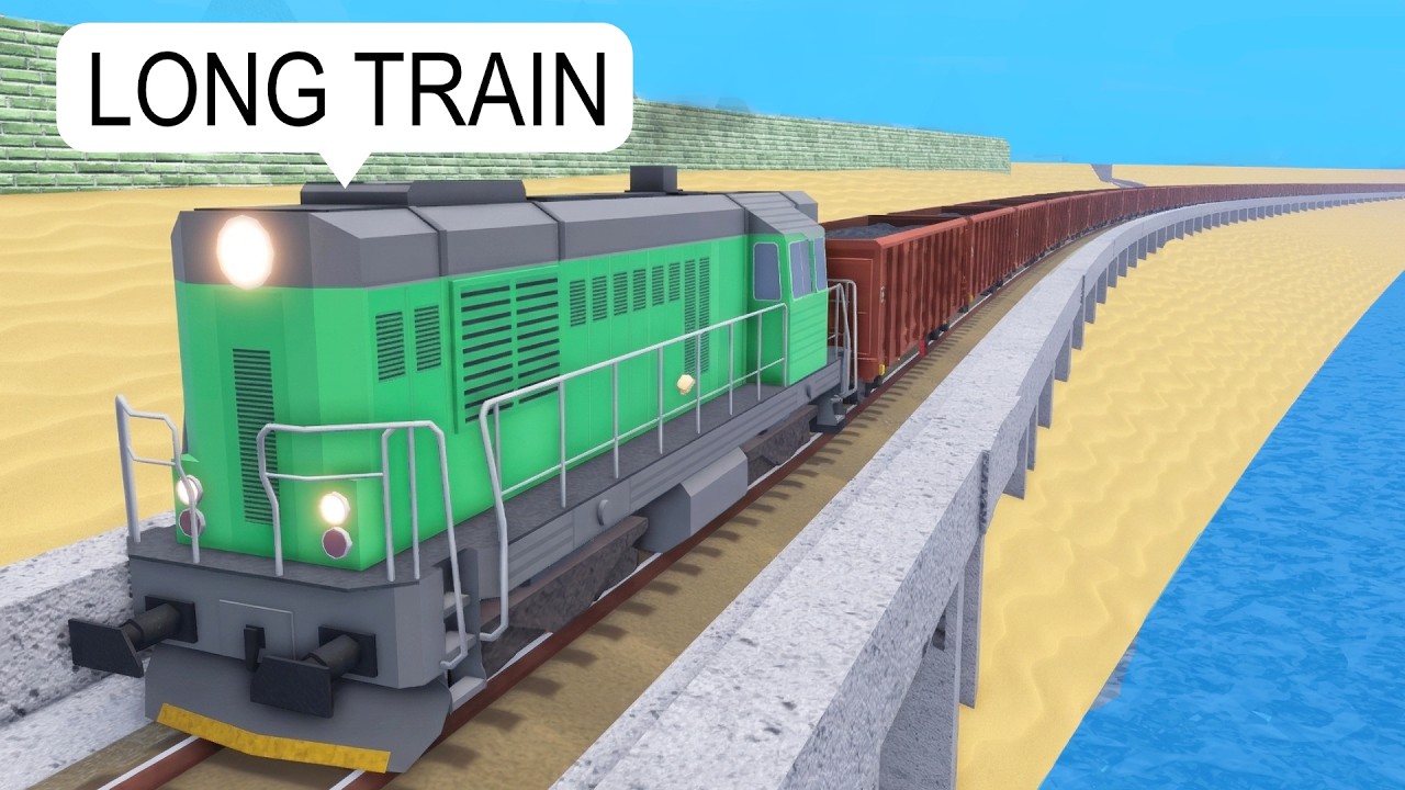 I Built a Train Line on Roblox BUT the Train Goes Too Fast to Stop