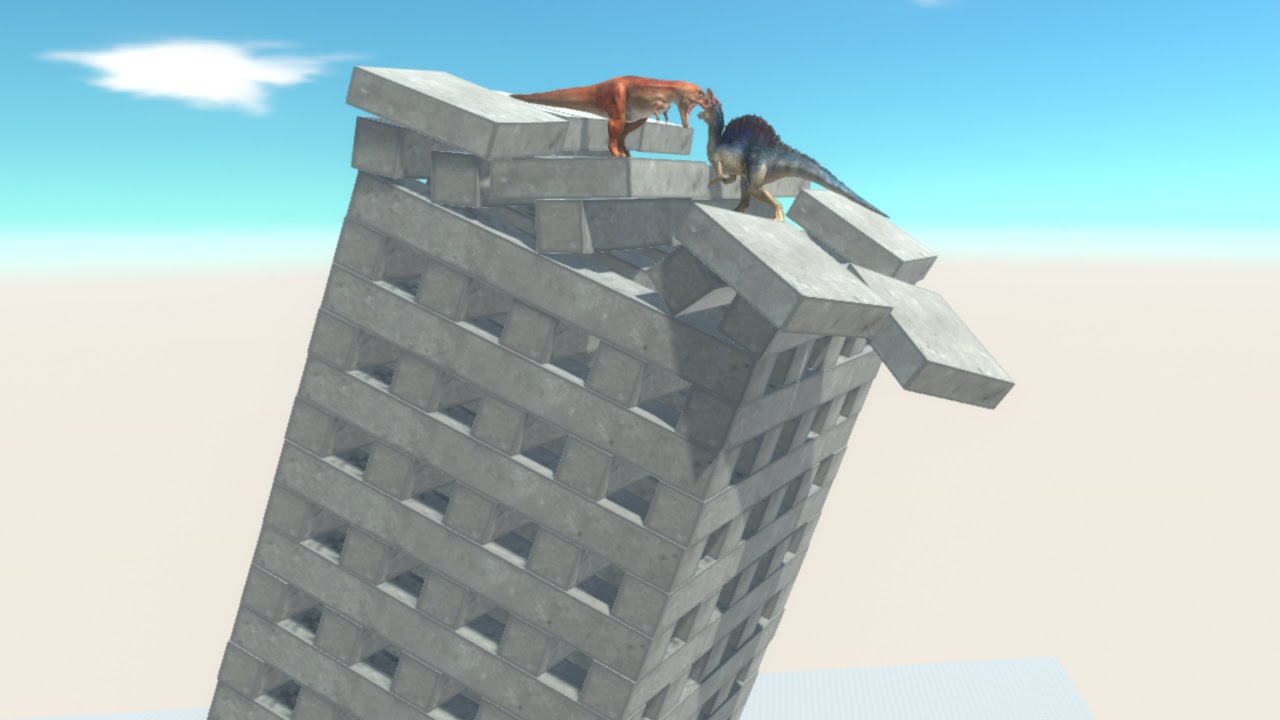 FALLING TOWER T-REX vs EVERY UNIT - Animal Revolt Battle Simulator