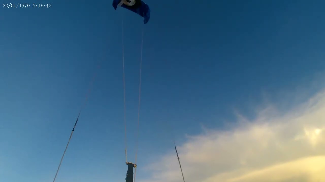 Launching Pansh Kestrel 12m in 10knots by an unskilful foil kiter.