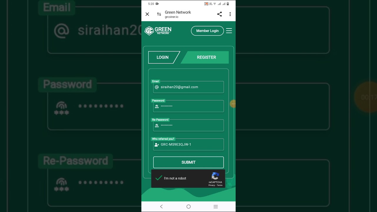 Green Network Mining Full tutorial। GRC coin mining। Best mining app 2024