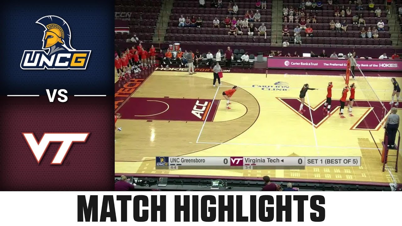 UNC Greensboro vs. Virginia Tech Match Highlights | 2024 ACC Volleyball