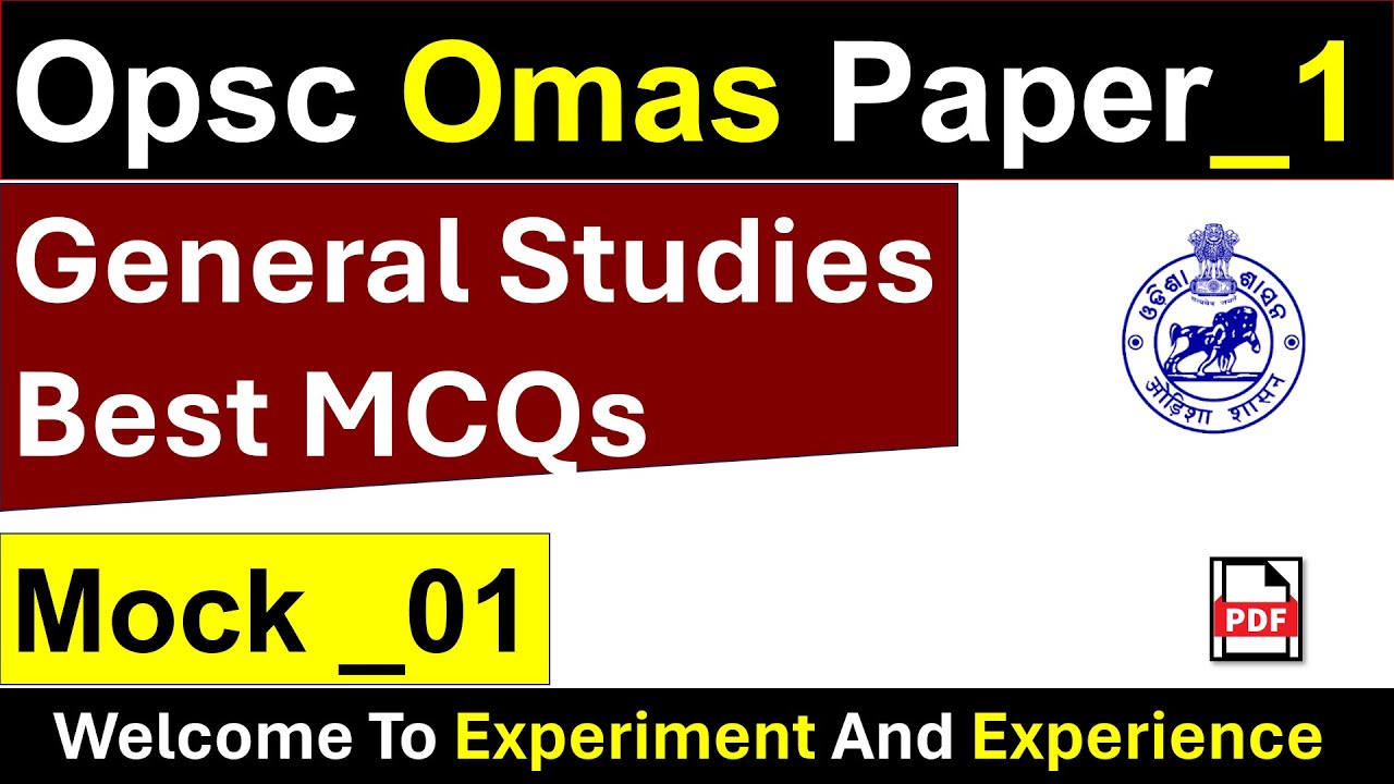 OPSC OMAS MOCK TEST | #opscomas #opsc