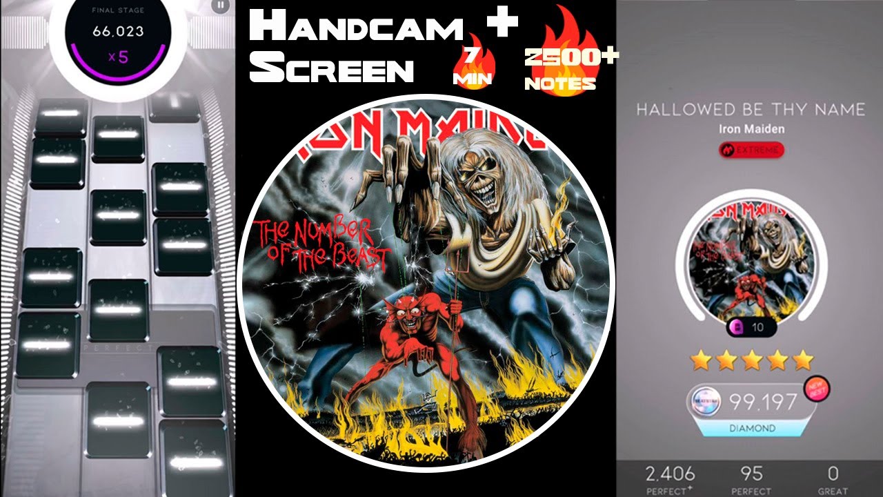 [Beatstar Mod] Hallowed Be Thy Name (EXTREME) | Iron Maiden | Handcam + Screen | Custom Song