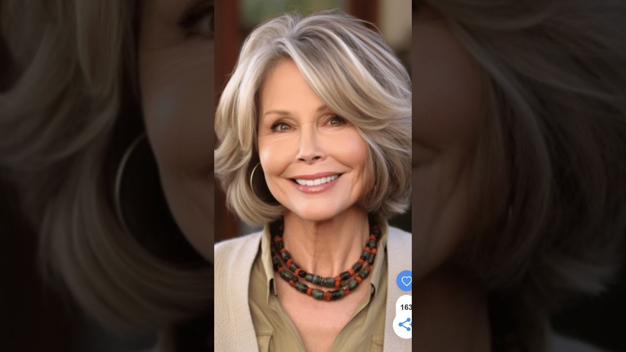 ELEGANT HAIRSTYLE FOR WOMEN OVER 60 🌷#hairstyle #fashionstyle #maturewomen #60sfashion