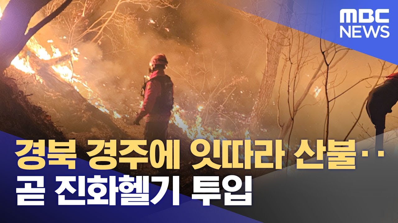 경북 경주에 잇따라 산불‥곧 진화헬기 투입 (2026.02.08/뉴스투데이/MBC)