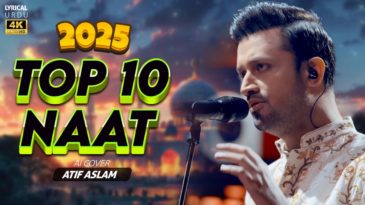 Top 10 - Atif Aslam Naat - Naat Sharif 2025 | Original By  @naatcreationsofficial