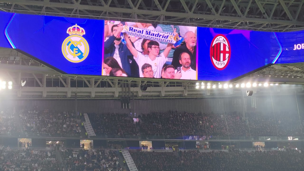 HALA Madrid 🎶 Real Madrid vs Milan ⚽️ UCL 2024 - Santiago bernabéu stadium