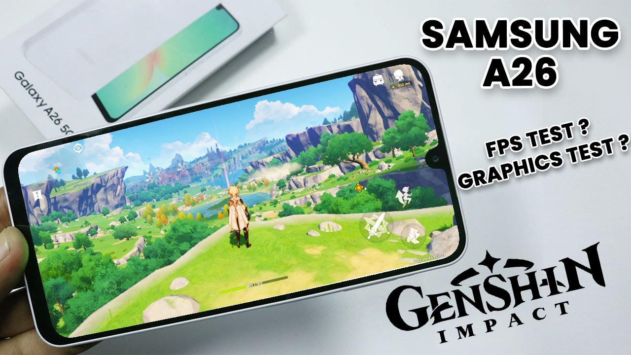 [60FPS] Samsung A26: игровой тест Genshin Impact + тест графики и FPS 😲
