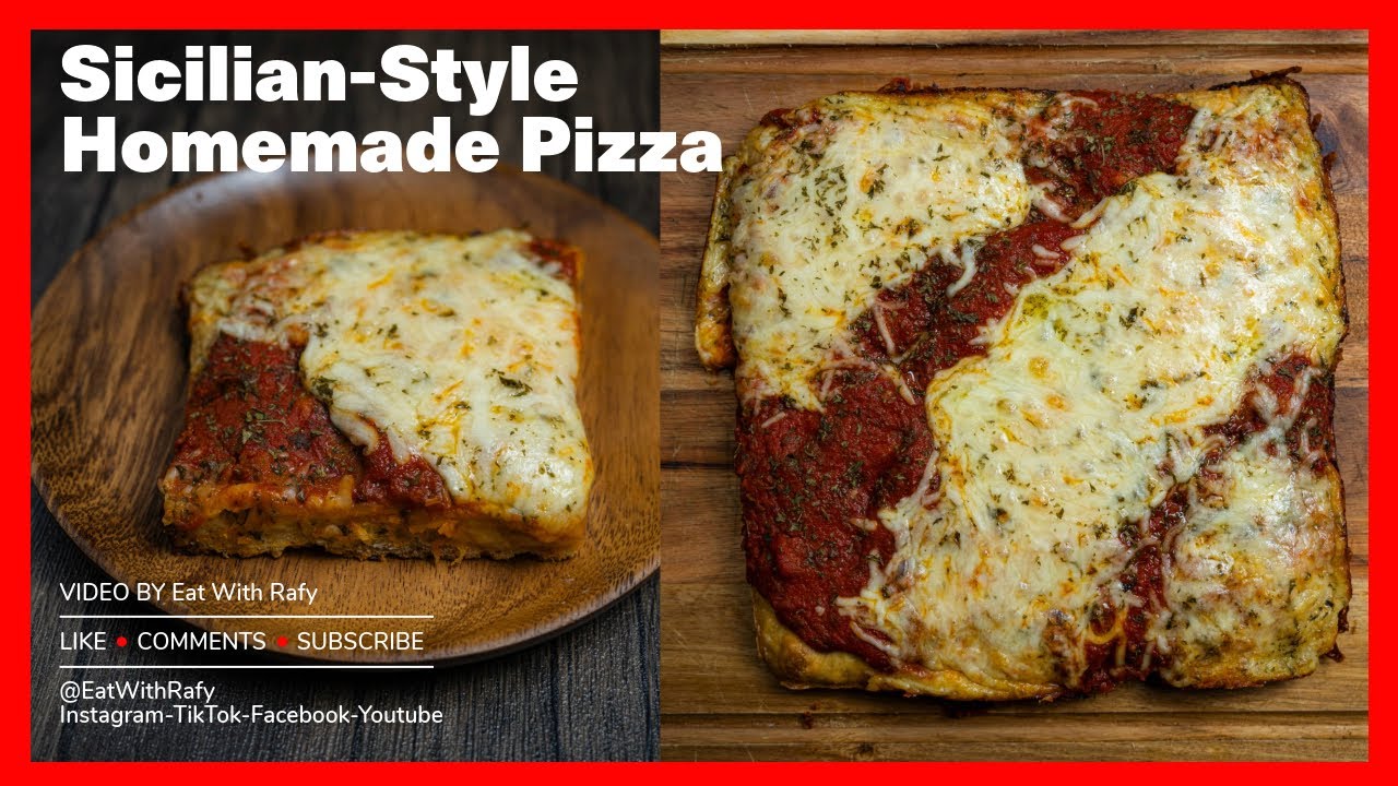 Easy Homemade Sicilian Style Pizza | Sicilian Pizza | Easy Pizza Recipes