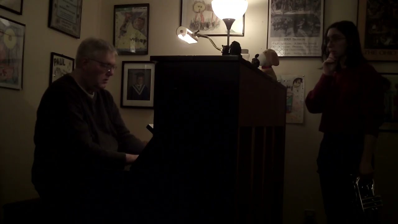 Paul Transue, first rehearsal with Trumpet student Madison Braye on 