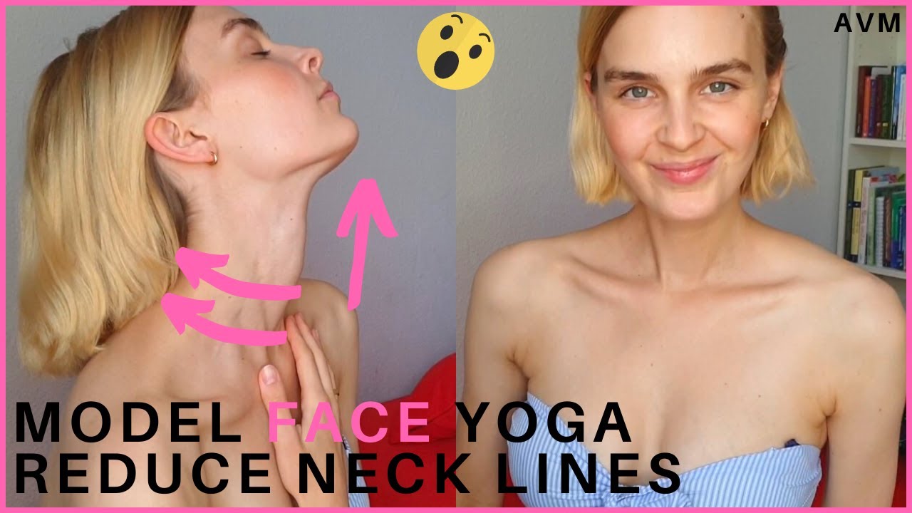 Уменьшение морщин на шее и подтяжка шеи — Йога для лица Model Face Yoga ~ от модели Анны-Вероники...