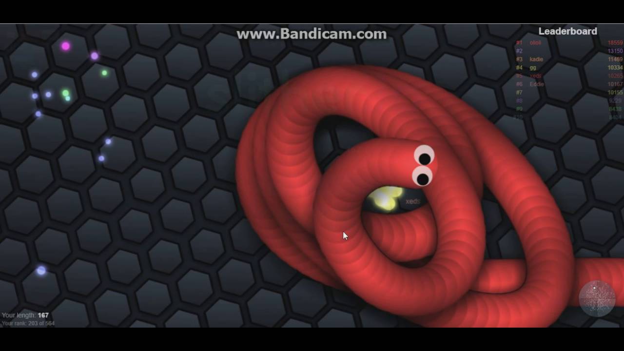 Играю в slither.io Тактика набора массы.