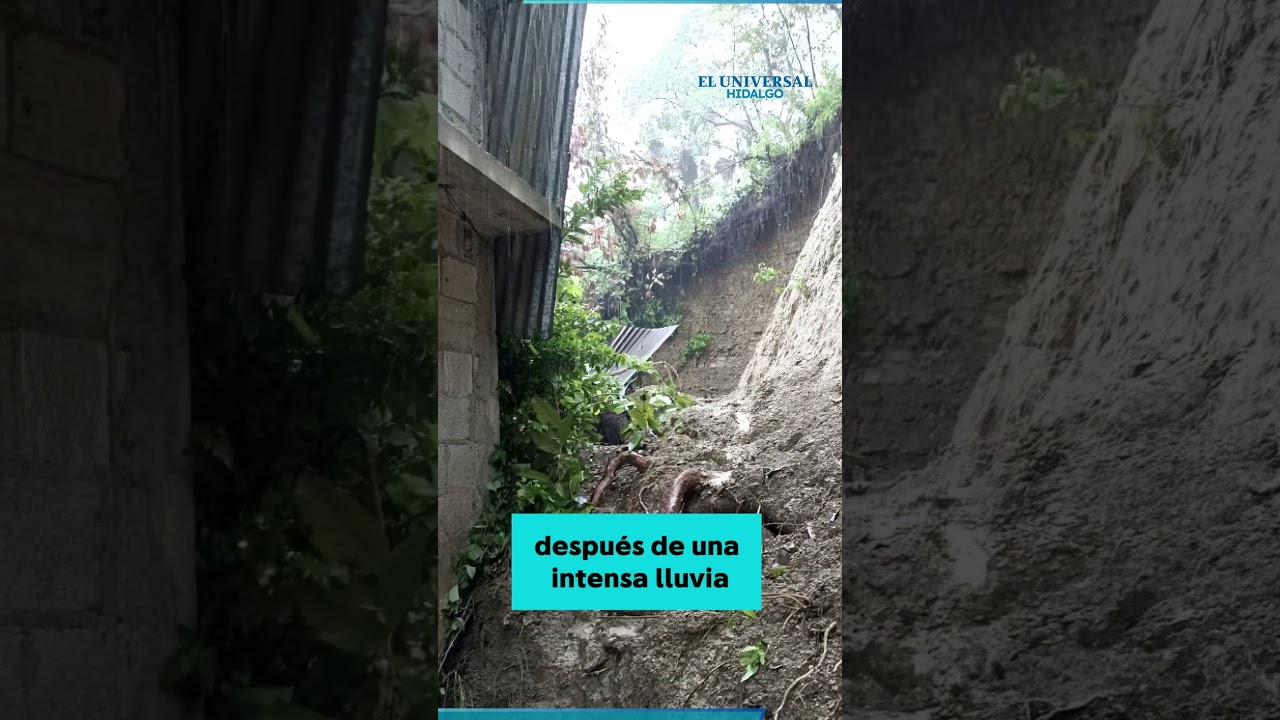 Familia de Huejutla en riesgo por derrumbe en su domicilio